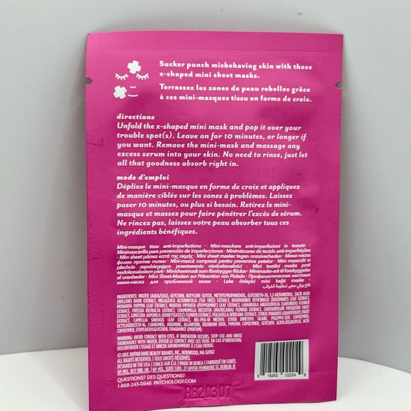 🦋$3 ~ Patchology ~ THE GOOD FIGHT ~ Clear Skin Mini Sheet Mask ~ NEW - Picture 2 of 4